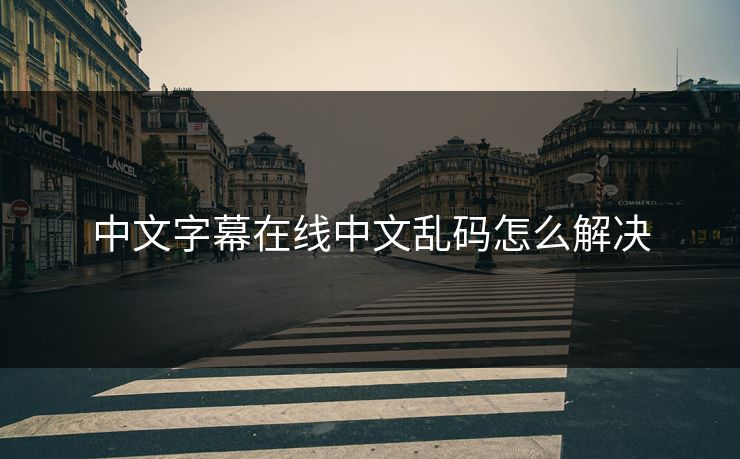 中文字幕在线中文乱码怎么解决