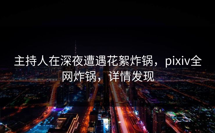 主持人在深夜遭遇花絮炸锅，pixiv全网炸锅，详情发现